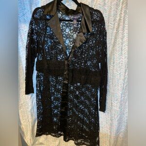 Susan Graver black lace top